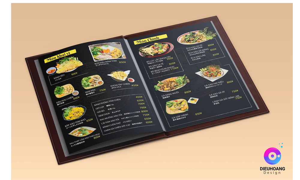 Thiết kế Menu nhà hàng cao cấp