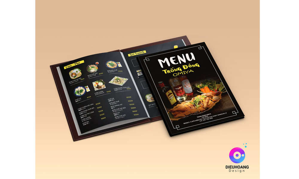 Thiết kế Menu nhà hàng cao cấp